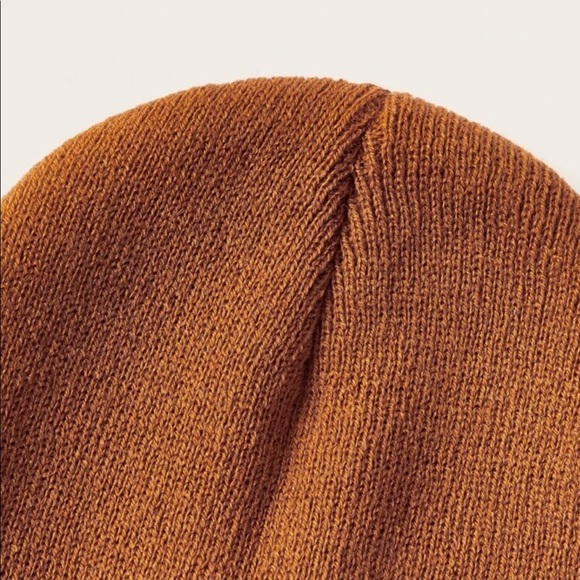 Solid Brown Beanie - Picture 2 of 3